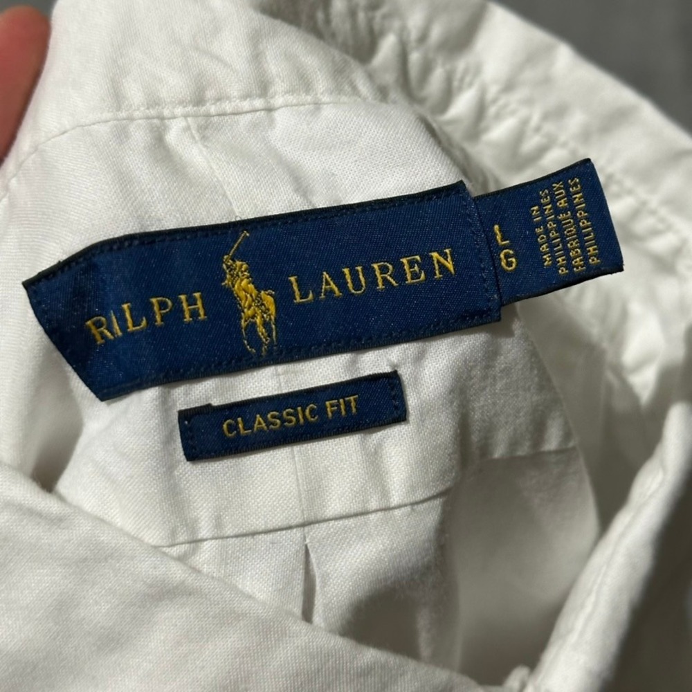 Vintage Polo Ralph Lauren Shirt Mens L Colorblock Striped Classic Button - Picture 3 of 9